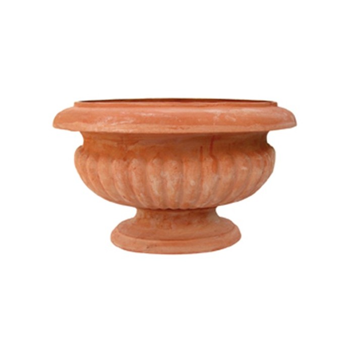 Oval Terracotta Chalice Vase